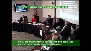 North Reading, MA Board of Selectmen Meeting 01/22/18