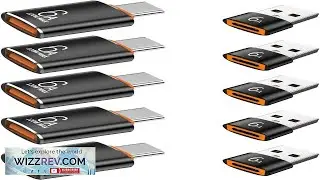 10 Pack 10Gbps 120W USB C to USB Adapter & C Male to 3.1