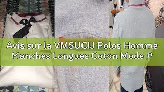 Avis sur la VMSUCIJ Polos Homme Manches Longues Coton Mode Polos Golf Sport T-Shirt M-3XL,Bleu 43,XL