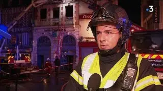 Incendie en centre-ville d'Honfleur