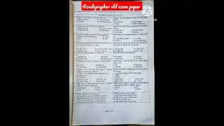 Radiographer old exam paper