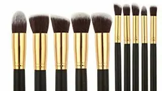 Generic 10 pcs makeup brush set review