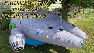 STAR WARS Millenium Falcon Inflatable Unboxing, Inflation & Review Christmas 2021