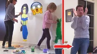 PRANK STORY • GROSSE BÊTISE : ON PEINT LE MUR DU SALON ! 😱 - Studio Bubble Tea