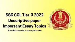 SSC CGL Tier 3 2022 important essay topics |Competitive exams |