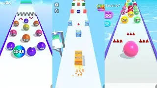 Ball Merge 2048 vs Jelly Run 2048 vs Ball Run 2048 3 in one Gameplay Run & Merge