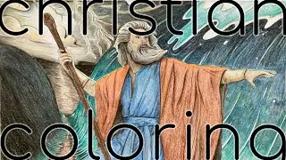 Moses Red Sea Color Pencil with Piano Hymn Music and Bible Narration