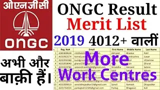 ONGC Result | ONGC Merit List | ONGC Cut Off | ONGC 4000 Post Merit 2019