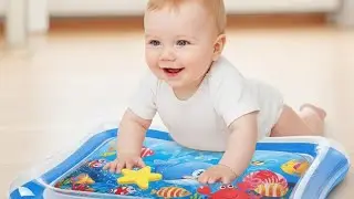 Tummy Time Water Mat &ndash; 6 Floating Toys Included #TummyTime, #BabySensoryToys, #BabyDevelopment