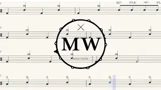 🥁  LEGENDS ARE MADE- SAM TINNESZ  DRUM SCORE Drums transcription sheet music Short easy 🥁