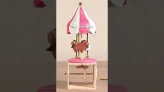 Whimsical carousel automata toy animation #handmadecraft #diycrafts #stopmotion