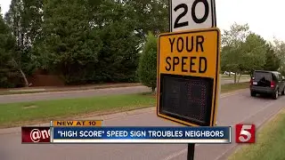 Speed Sign Turned Into Competition