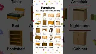 🪑 20 Furniture Names in English | Learn with Pictures 🛋️🛏️