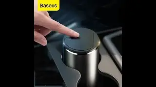Baseus Alloy Small Size Cup Holder Car Trash Can & Ashtray with 30 pcs Disposable Bags