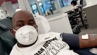 15 minutes left Donating Plasma at @NYBloodCenter Downtown Brooklyn Location at the moment.