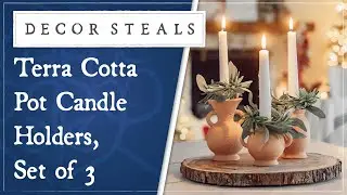 Decor Steals' Terra Cotta Pot Candle Holders, Set of 3