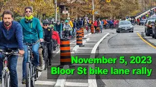 Bloor St bike lane rally