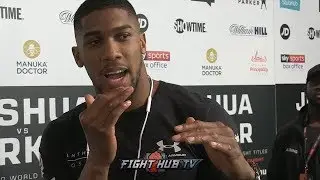ANTHONY JOSHUA GIVES DOPE BOXING LESSON ON THE JAB AND RIGHT HAND! TAKE NOTES FIGHTERS!