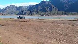 Cicloviajero acampando en potrerillos 