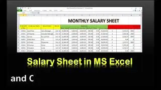 How to Make Monthly Salary Sheet in MS Excel | Payroll in MS Excel