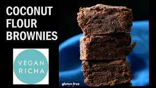 Coconut Flour Brownies Gluten-free Vegan - VeganRicha.com