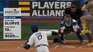 Game 157. SHOHEI OHTANI's slurve with spin rate 3020 rpm!!!  MLB The Show 24