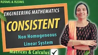 M1 Matrices Most Important Questions How to check Solutions for Non Homogeneous Linear System 