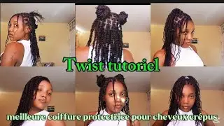 Je twist mes cheveux naturels et je réalise plusieurs styles avec.✨☺️