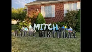 Make your own giant birthday sign! Here's the step-by-step tutorial