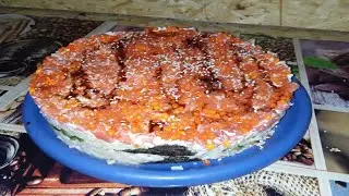 Snack Sushi Cake. Delicious Snack Cake