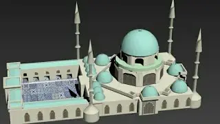 Modeling 3d mosque in 3d max#3dmosque