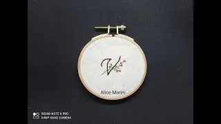 Hand Embroidery: Letter V