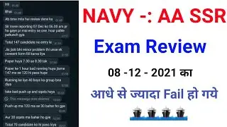 Indian Navy SSR AA Exam Review | 🚢