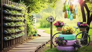 From Trash to Treasure ♻️ 15 Rustic Recycled Garden Decor Ideas