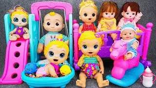 155 Minutes Satisfying with Unboxing Pink Princess House Playset, Swing Toys ASMR ✨ Review Toys