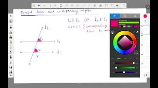 Parallel  lines and corresponding angles