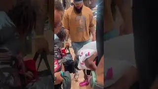 #DABABY TAKES HIS SHOES OFF, SIGNS IT AND GIVES IT TO A RANDOM KID🔥