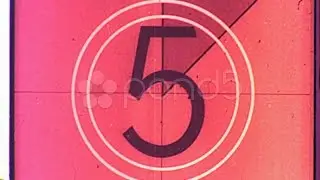 Vintage Countdown With Color Test Girl Color Film Texture  1212. Stock Footage