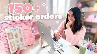 A Focused Work Day | Busy Studio Vlog & Packing 150 Orders ☁️📦✨