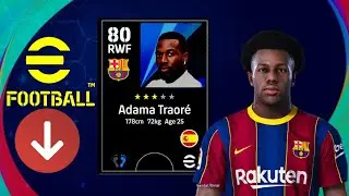 Adama Traore PES2021 Barcelona EFootball Face+Stats
