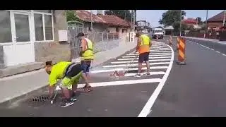 ROAD CONSTRUCTION | Centre Line marking for road construction #civilengineering #roadconstruction