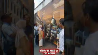 make a 3D mural of old Jakarta/bikin mural 3D jakarta tempo dulu#muraljakarta#global#aiworld#fyp#art