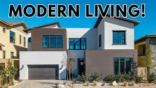 Tour a New MODERN home in Summerlin, Las Vegas with Open Living!