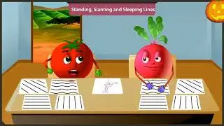Pattern Writing For Nursery Class | Standing Line, Sleeping Line, Slanting Line, Curve Line kids ani