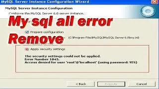 MySQL installation error solve