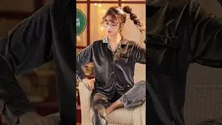 Velvet Homewear Elegant Sleepwear Pajama Set#womensfashion #ladiesfashion