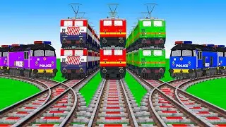 【踏切アニメ】あぶない電車 5 Train Climbing Pynamid 2025🚦 Fumikiri 3D Railroad Crossing Animation #1million