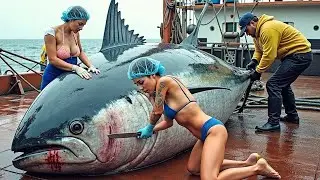 Epic Longline Tuna Fishing &ndash; Japanese Fishermen Haul Giant Tuna from the Deep!