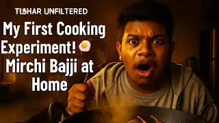 My First Cooking Experiment! 🍳 | Mirchi Bajji at Home #odiaboy #vlog 