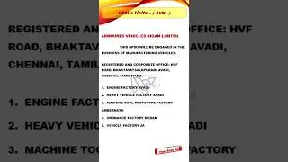 Armoured vehicles nigam limited #generalknowledge #shorts #youtubeshorts